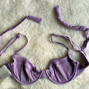 Monday Swimwear Maui Top - Lavender Rib
